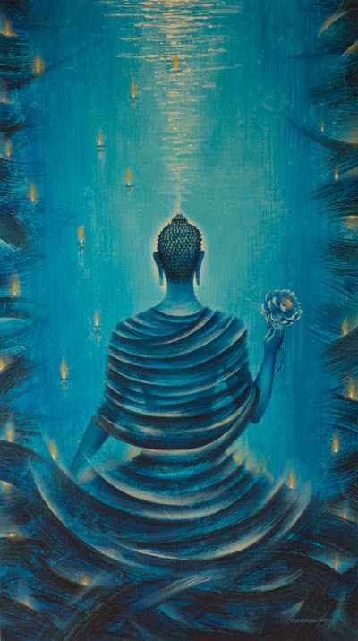 Buddha. Nirvana ocean (blue)