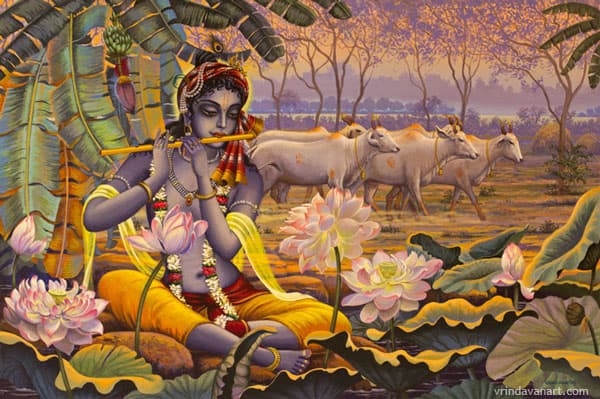 Krishna. Evening flute