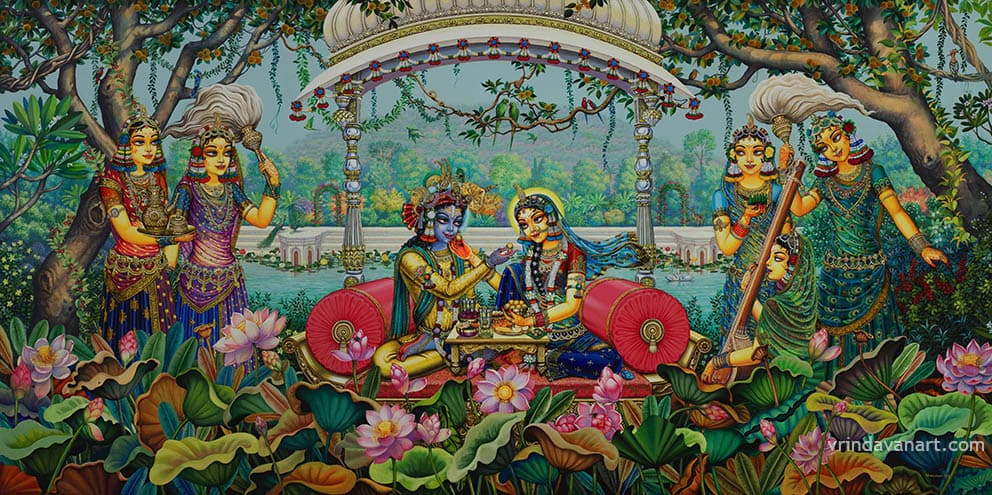 Bhojan Lila. Shree Radha Shree Krishna.