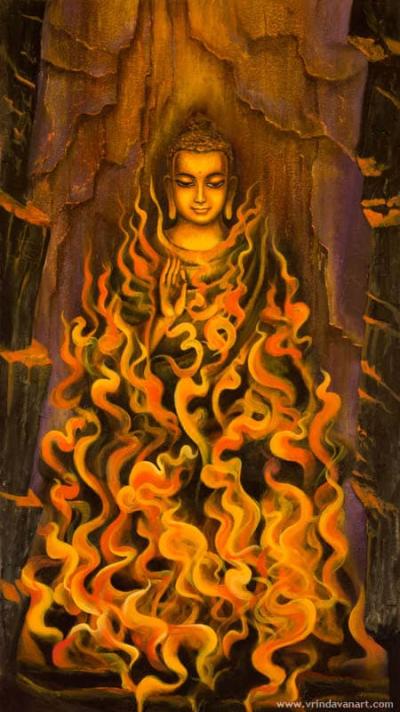 Buddha. Fire of meditation