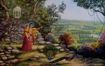 Radha Krishna on Govardhan hill